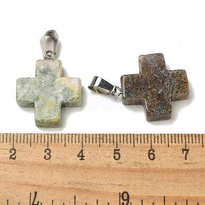 Natural Indian Agate Pendants G-Z067-06P-08-1