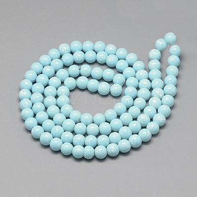 Drawbench Glass Beads Strands DGLA-S115-6mm-L22-1
