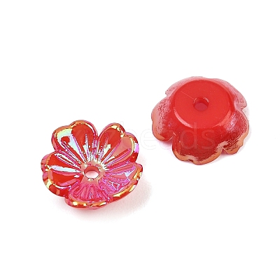 UV Plating Opaque Acrylic Bead Cap OACR-K001-41F-1