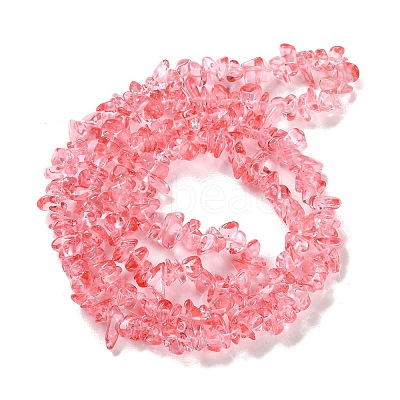 Spray Painted Transparent Glass Beads Strands GLAA-P060-01B-06-1