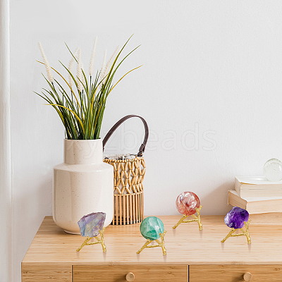Alloy Crystal Ball Holders ODIS-WH0007-59A-G-1