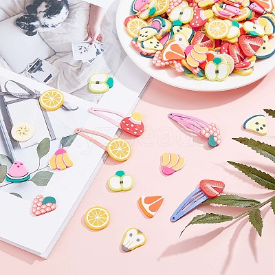 220Pcs 11 Styles Handmade Polymer Clay Cabochons CLAY-AR0001-08-1