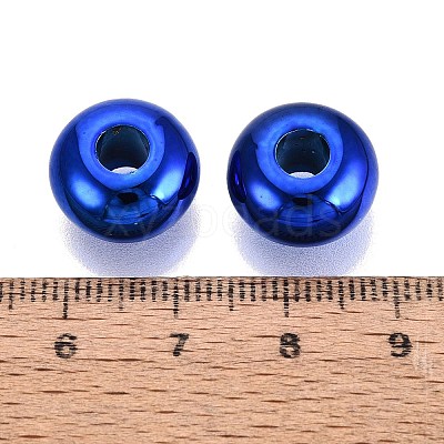 UV Plating Opaque Acrylic European Beads PACR-T017-19M-03-1