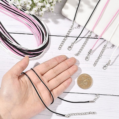 30Pcs 3 Colors Waxed Cotton Cord Necklace Making MAK-YW0001-27-1