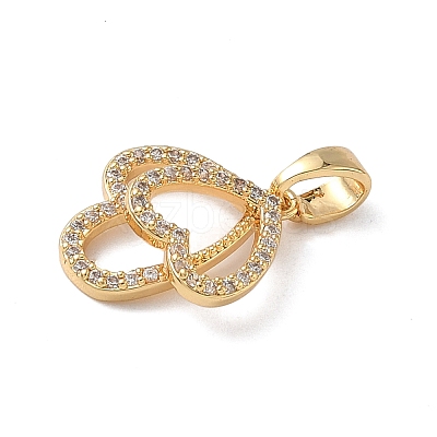 Brass Micro Pave Cubic Zirconia Pendants KK-C140-05A-G-1