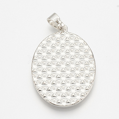 Alloy Pendant Cabochon Settings X-PALLOY-S108-03P-1