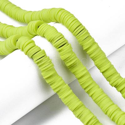 Flat Round Handmade Polymer Clay Beads CLAY-R067-10mm-10-1