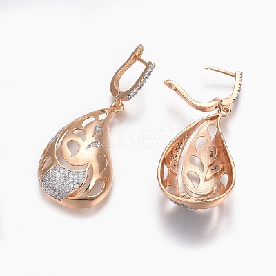 Brass Micro Pave Cubic Zirconia Jewelry Sets SJEW-F189-05KCG-1