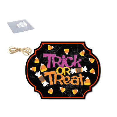 Halloween Wooden Wall Door Window Hanging Decor HAWE-PW0001-136-E02-1