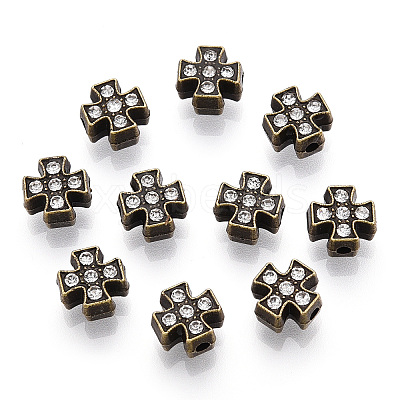 Alloy Crystal Rhinestone Beads ALRI-T004-09AB-1