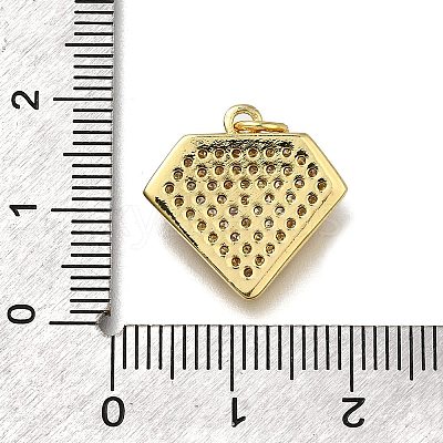 Brass Micro Pave Cubic Zirconia Pendants ZIRC-I070-039G-1