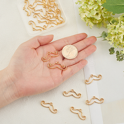 20Pcs Beard Alloy Small Handmade Pendant FIND-OC0001-52-1