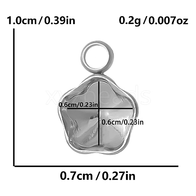 304 Stainless Steel Pendant Cabochon Settings PW-WG002AB-06-1