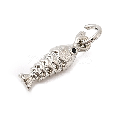 Brass Micro Pave Cubic Zirconia Charms KK-C139-29B-P-1