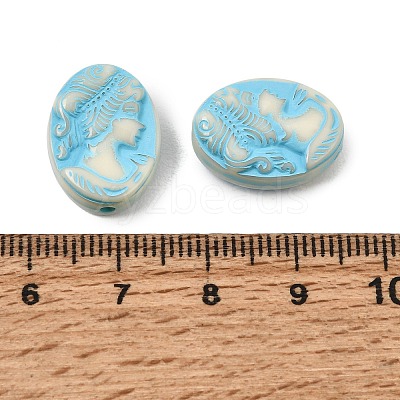 Painted Opaque Acrylic Beads AC-CBAA127-02D-1
