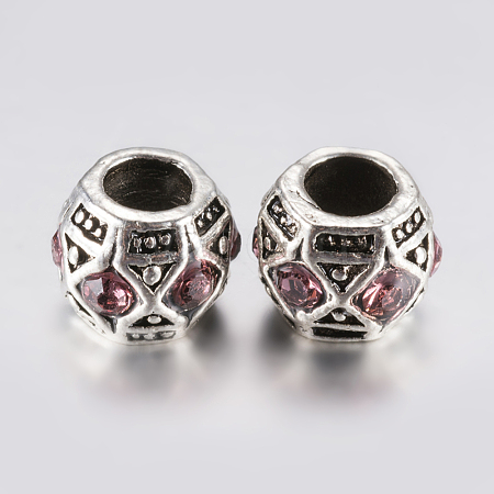 Tibetan Style Alloy Rhinestone European Beads PALLOY-F200-05E-1