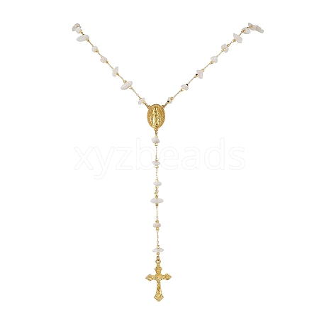 Rosary Bead Necklaces NJEW-JN04883-1