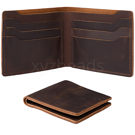 Rectangle Leather Credit Card Wallets for Men AJEW-WH20007-07B-1