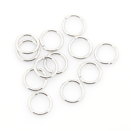 Tarnish Resistant 304 Stainless Steel Open Jump Rings STAS-J013-10x0.8mm-01-1