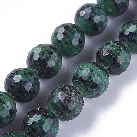 Natural Ruby in Zoisite Beads Strands G-L492-09B-1