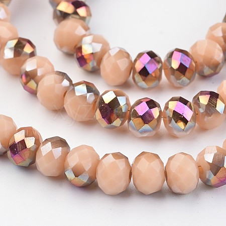Electroplate Glass Beads Strands EGLA-P018-6mm-H07-3A-1