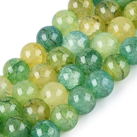 Baking Paint Crackle Glass Beads Strands GLAA-Q106-03A-20-1