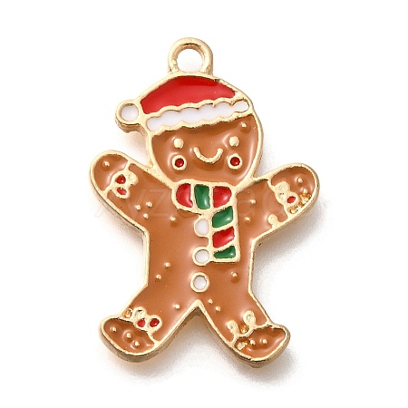 Christmas Theme Alloy Enamel Pendants ENAM-Q509-02KCG-11-1