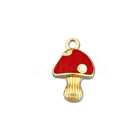 Alloy Enamel Pendants MUSH-PW0001-011C-1