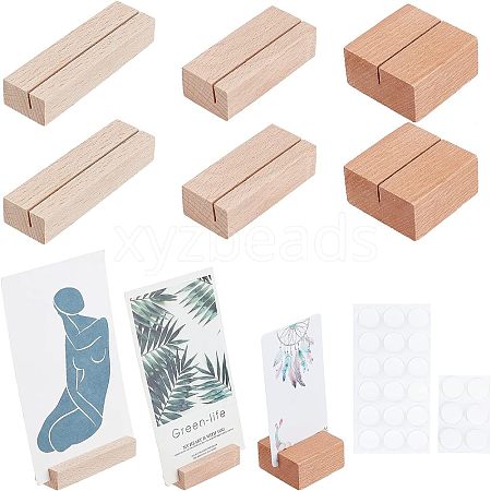 Olycraft 12Pcs 3 Style Wooden Card Holder ODIS-OC0001-16-1