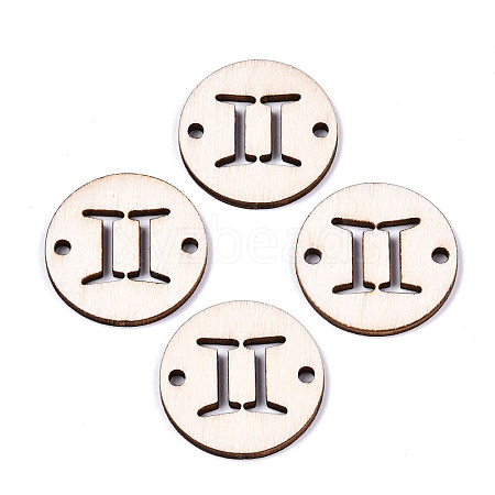 Unfinished Natural Poplar Wood Links Connectors WOOD-S045-139B-02-1