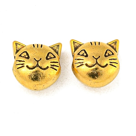 Tibetan Style Alloy Kitten Beads X-TIBEP-GC178-AG-NR-1