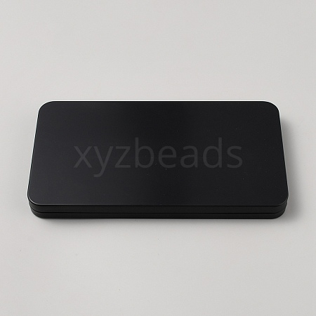 Rectangle Iron Metal Tin Box with Lid CON-WH0086-110-1