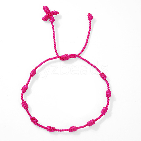 Bohemian Knotted Braided Nylon Cord Bracelets UQ5107-10-1