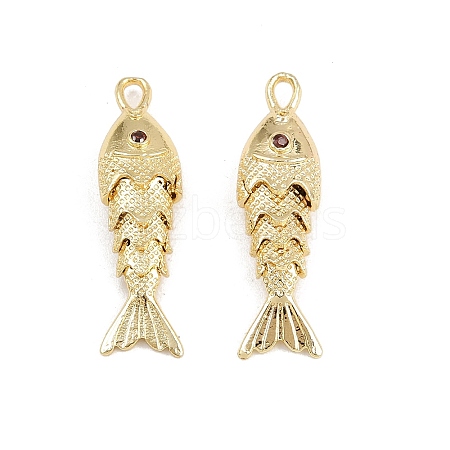 Brass Micro Pave Cubic Zirconia Pendants KK-A269-01B-G-1
