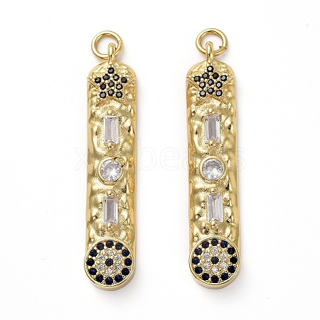 Brass Micro Pave Cubic Zirconia Pendants KK-I658-42G-1