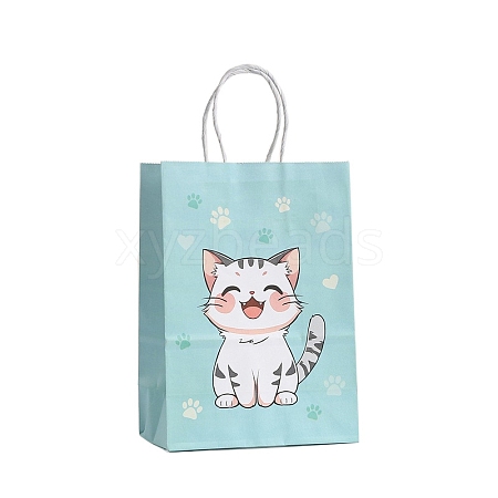 Cat Paper Tote Bags with Handles PW-WG9DBA9-05-1