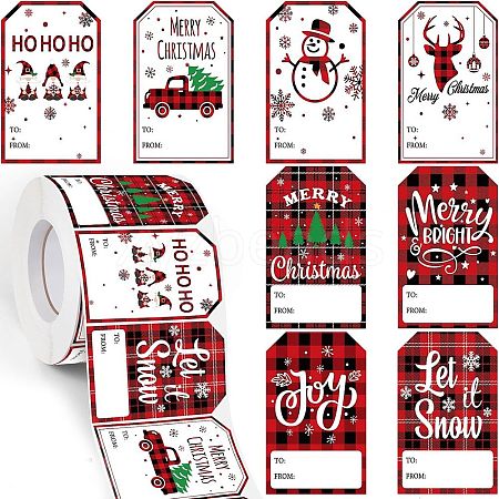 Christmas Theme Cartoon Paper Stickers STIC-P013-07E-1