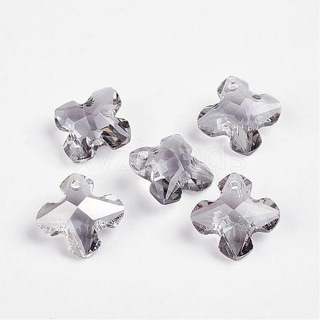 Faceted K9 Glass Charms EGLA-P026-A02-1