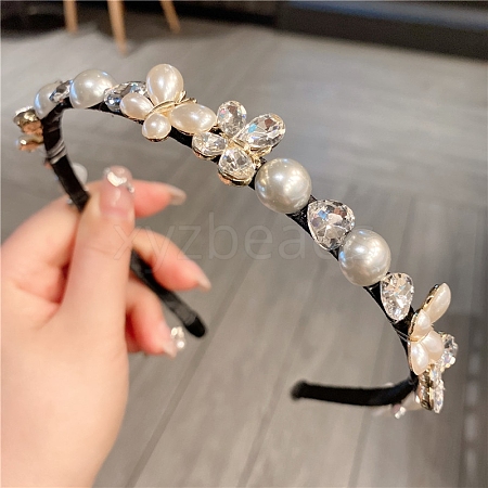 Plastic Imitation Pearl Hair Bands for Women Girl PW-WGB5188-02-1