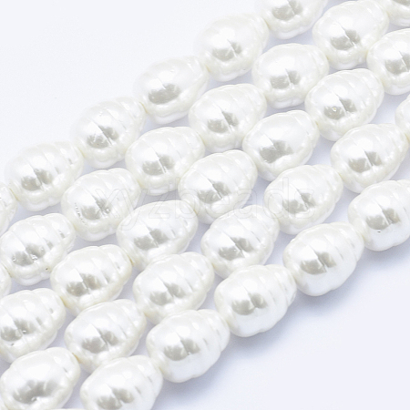 Electroplate Shell Pearl Beads Strands BSHE-G009-A-02-1