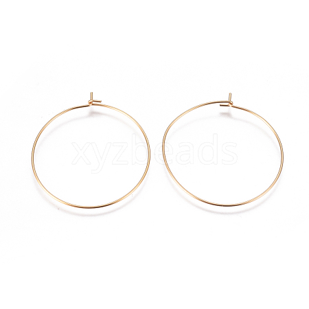 304 Stainless Steel Hoop Earrings Findings STAS-I120-60D-G-1