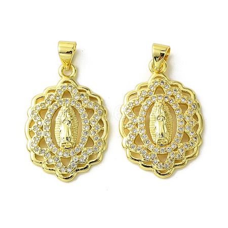 Brass Micro Pave Cubic Zirconia Pendants KK-H472-53C-G-1