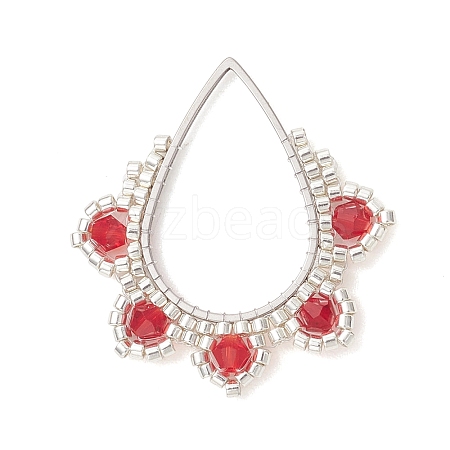 MIYUKI Delica Glass Seed Beaded Pendants PALLOY-MZ01243-01-1