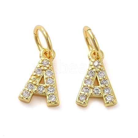 Brass Micro Pave Cubic Zirconia Pendants KK-M273-02G-A-1