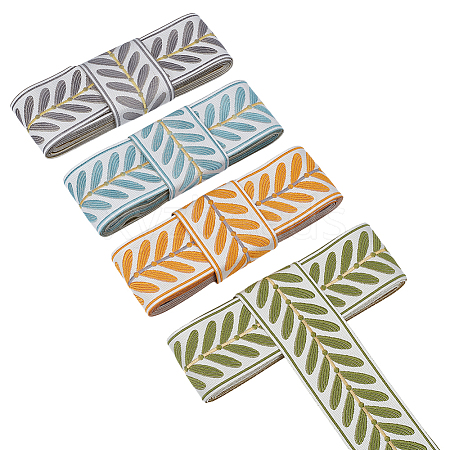 20M 4 Colors Polyester Jacquard Ribbons SRIB-OC0001-09-1