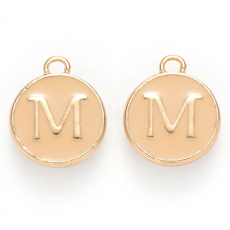 Golden Plated Alloy Enamel Charms X-ENAM-S118-06M-1