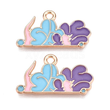 Alloy Enamel Pendants ENAM-T020-91-1