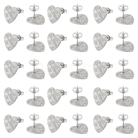 Unicraftale 40Pcs 304 Stainless Steel Stud Earring Findings STAS-UN0056-53-1