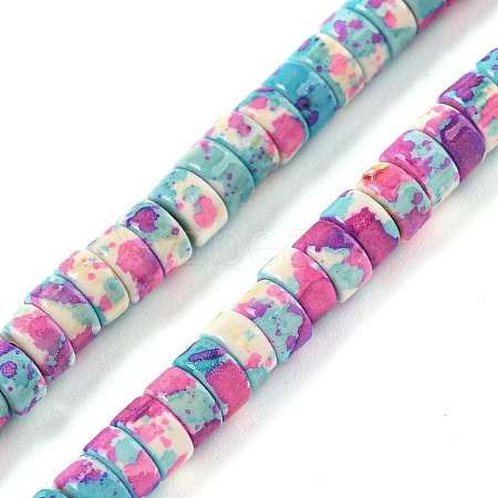 Baking Paint Synthetic Turquoise Beads Strands G-H060-02A-03-1