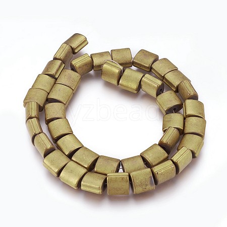 Electroplated Non-magnetic Synthetic Hematite Beads Strands G-P392-U05-1